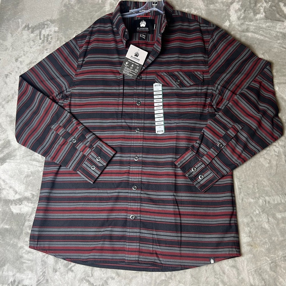 Alaskan Hardgear Duluth Trading Mens Flannel Shirt L Tall Boars Nest Button Up